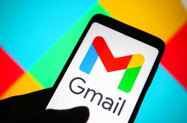 UKRAINE - 2021/12/15: In this photo illustration, the logo of Google mail, a free email service provided by Google is seen displayed on a smartphone. (Photo Illustration by Pavlo Gonchar/SOPA Images/LightRocket via Getty Images)