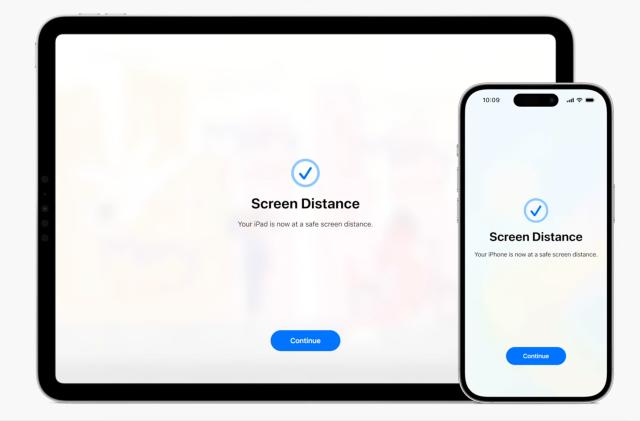 Apple's screen distance setting will tell users if they're far enough from a screen to reduce the possibility of vision damage. 