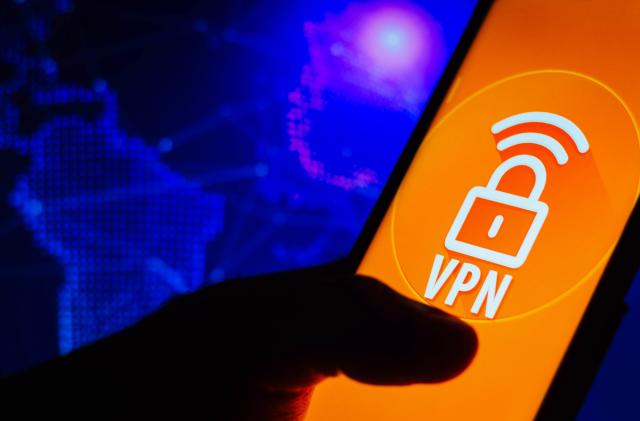 BRAZIL - 2021/10/20: In this photo illustration, the Virtual Private Network (VPN) is seen displayed on a smartphone. 
This type of connection establishes safe internet browsing, making your location invisible. (Photo Illustration by Rafael Henrique/SOPA Images/LightRocket via Getty Images)